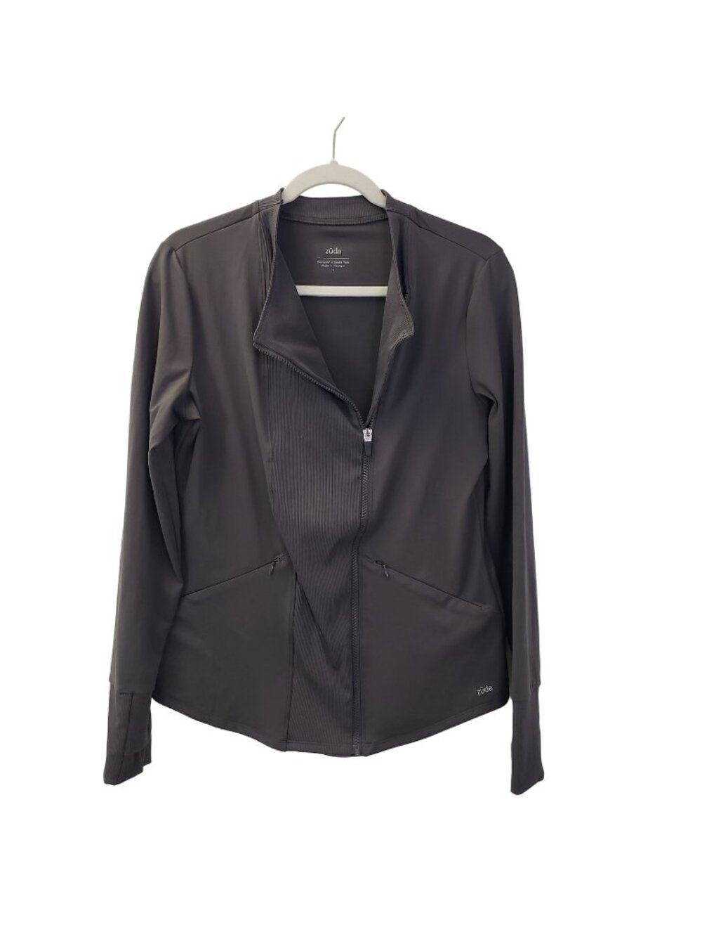 Zuda Asymmetrical Zip Activewear Jacket Size Small